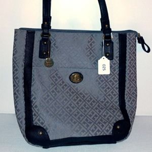 OS - TOMMY HILFIGER – LARGE BAG - BLACK/GRAY